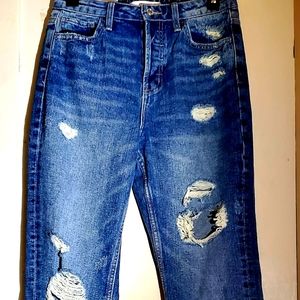 WOMANS SUPER HIGH RISE STRIGHT LEG VERVET JEANS SIZE 27 NWT style is Beverley